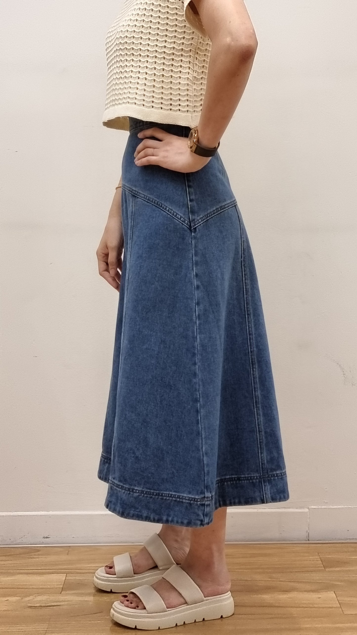 DENIM LINE SKIRT