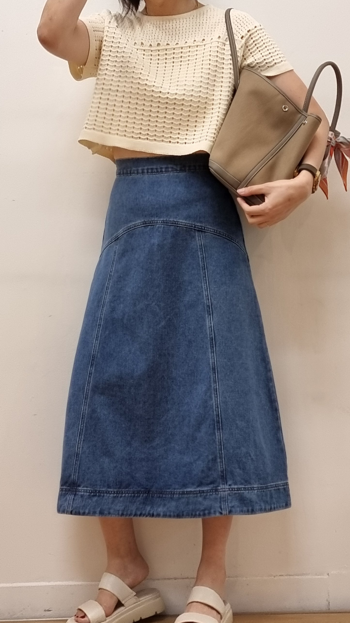 DENIM LINE SKIRT