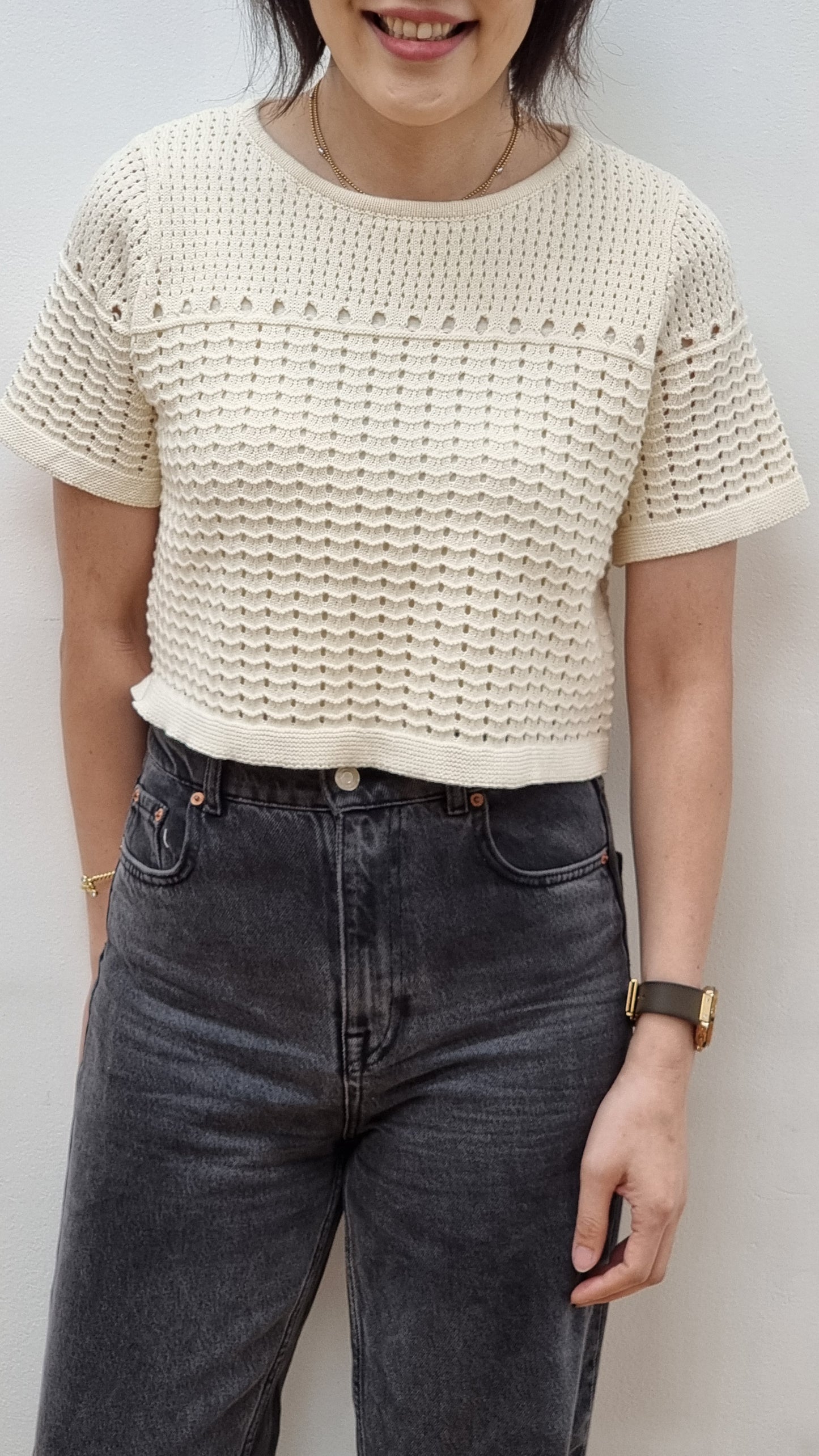 BANY CREAM CROP TOP