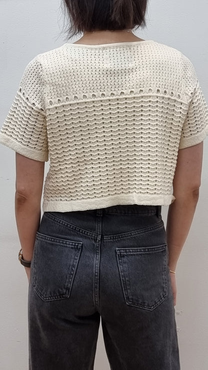 BANY CREAM CROP TOP