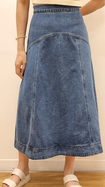 DENIM LINE SKIRT