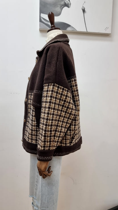 BROWN CHECK JAKET