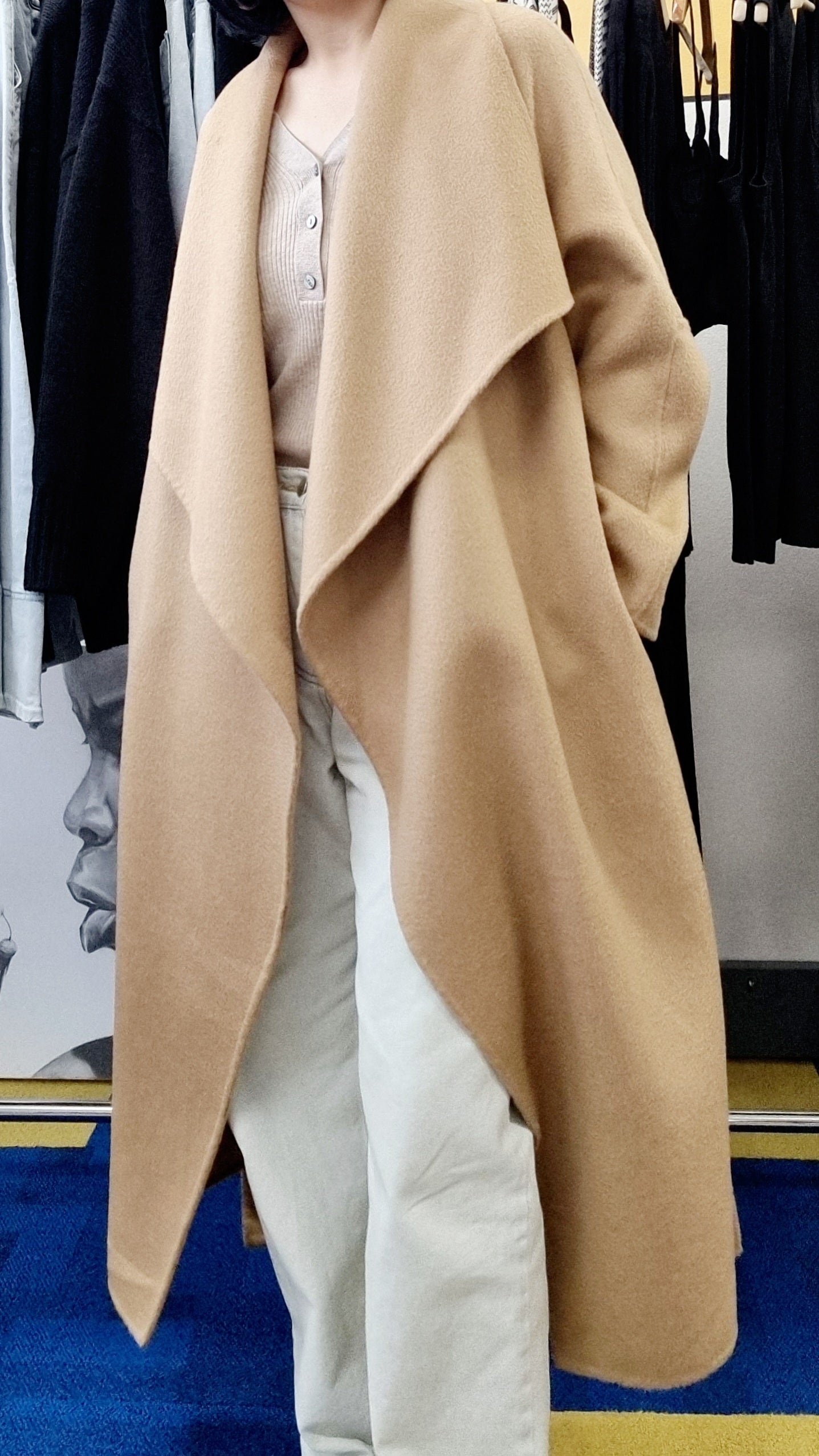 WOOL LONG COAT CARMEL