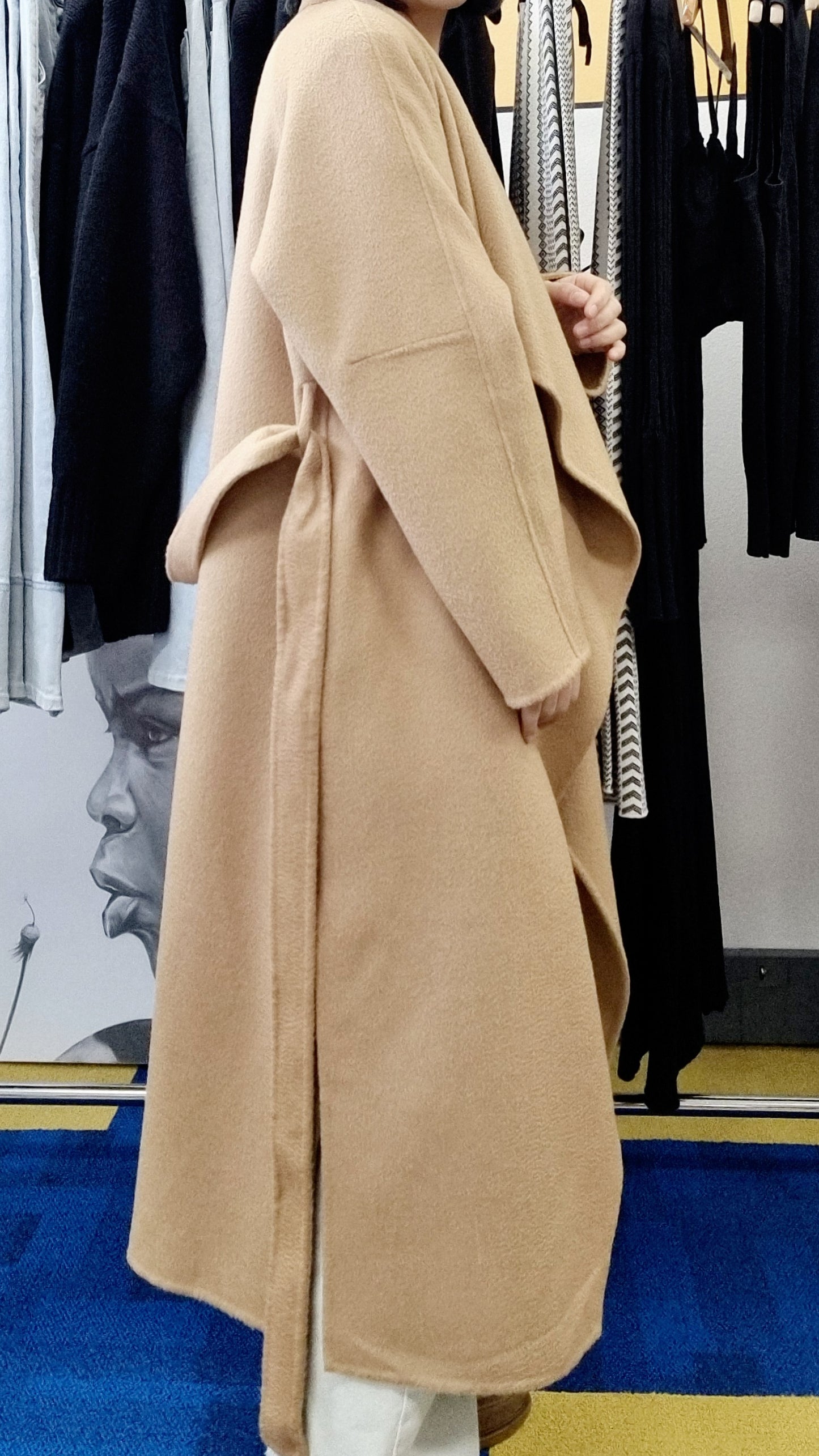 WOOL LONG COAT CARMEL