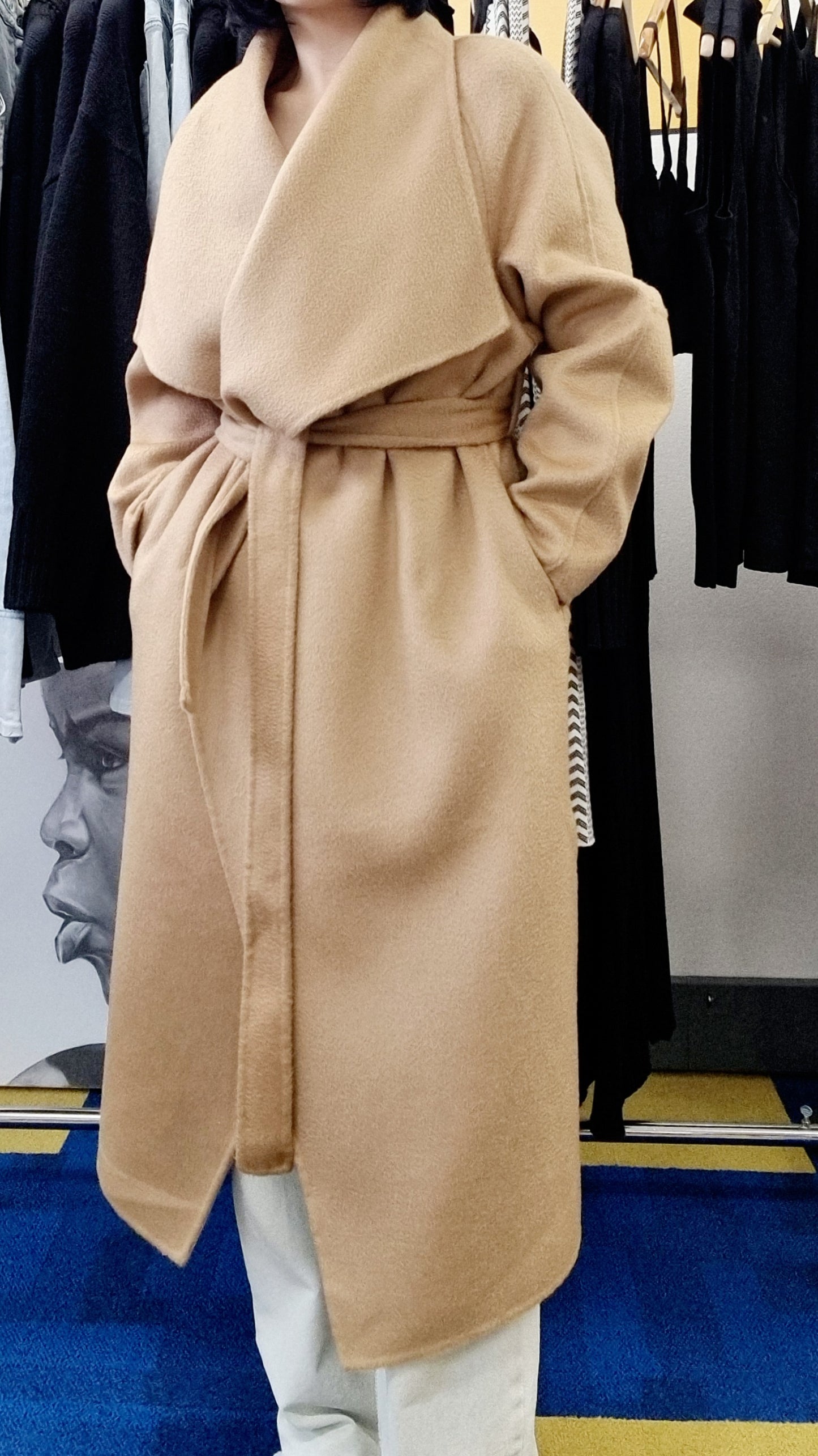 WOOL LONG COAT CARMEL