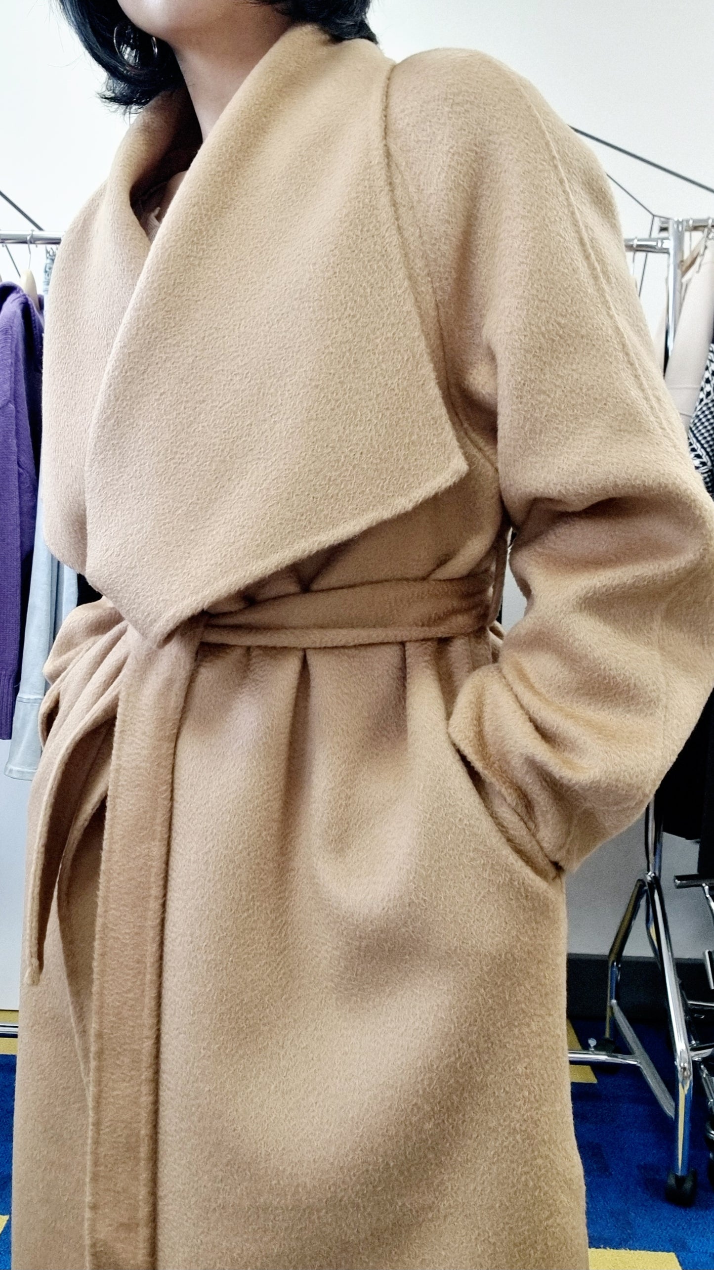 WOOL LONG COAT CARMEL